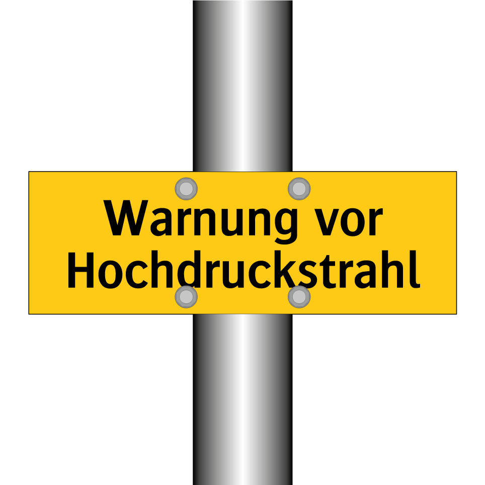Warnung vor Hochdruckstrahl