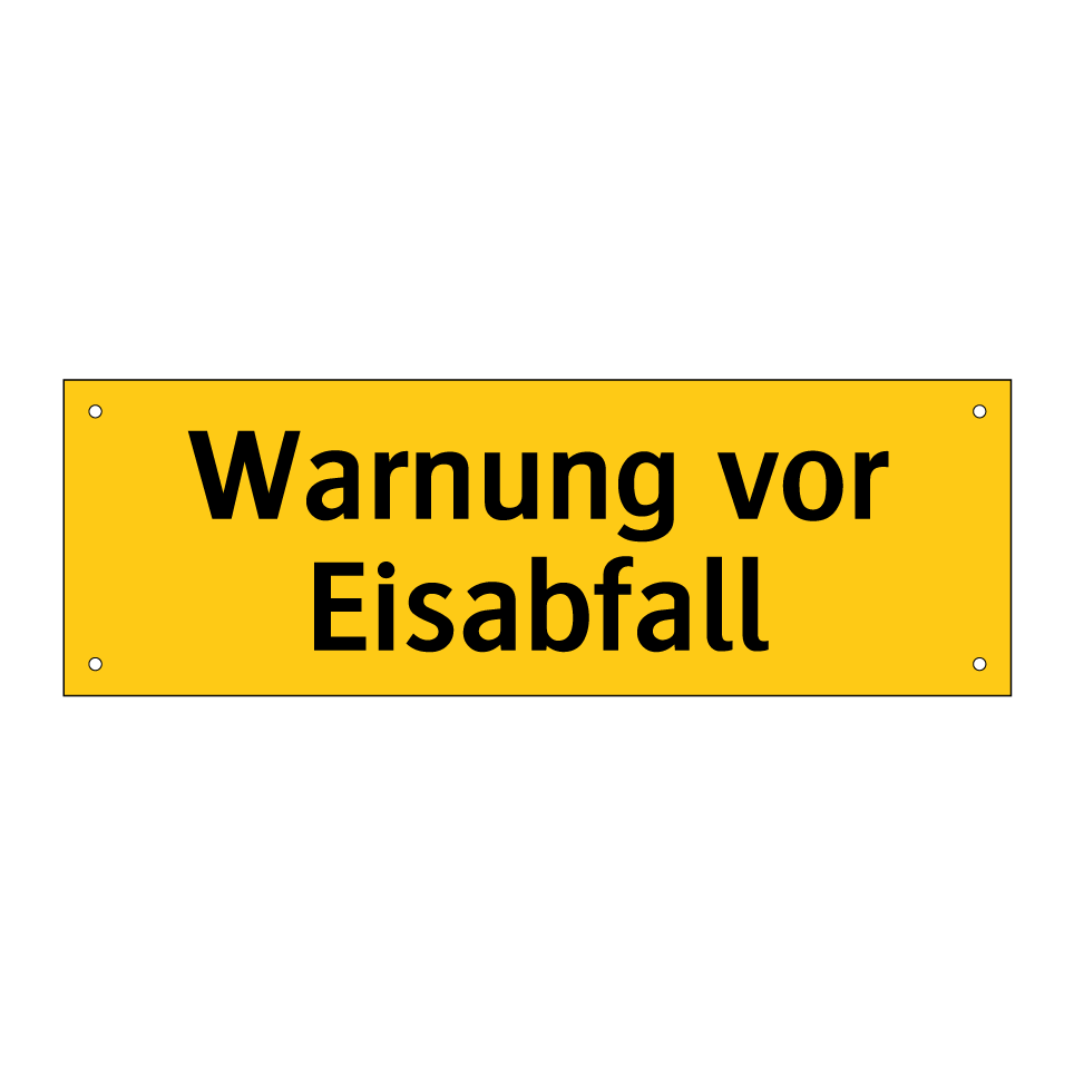 Warnung vor Eisabfall