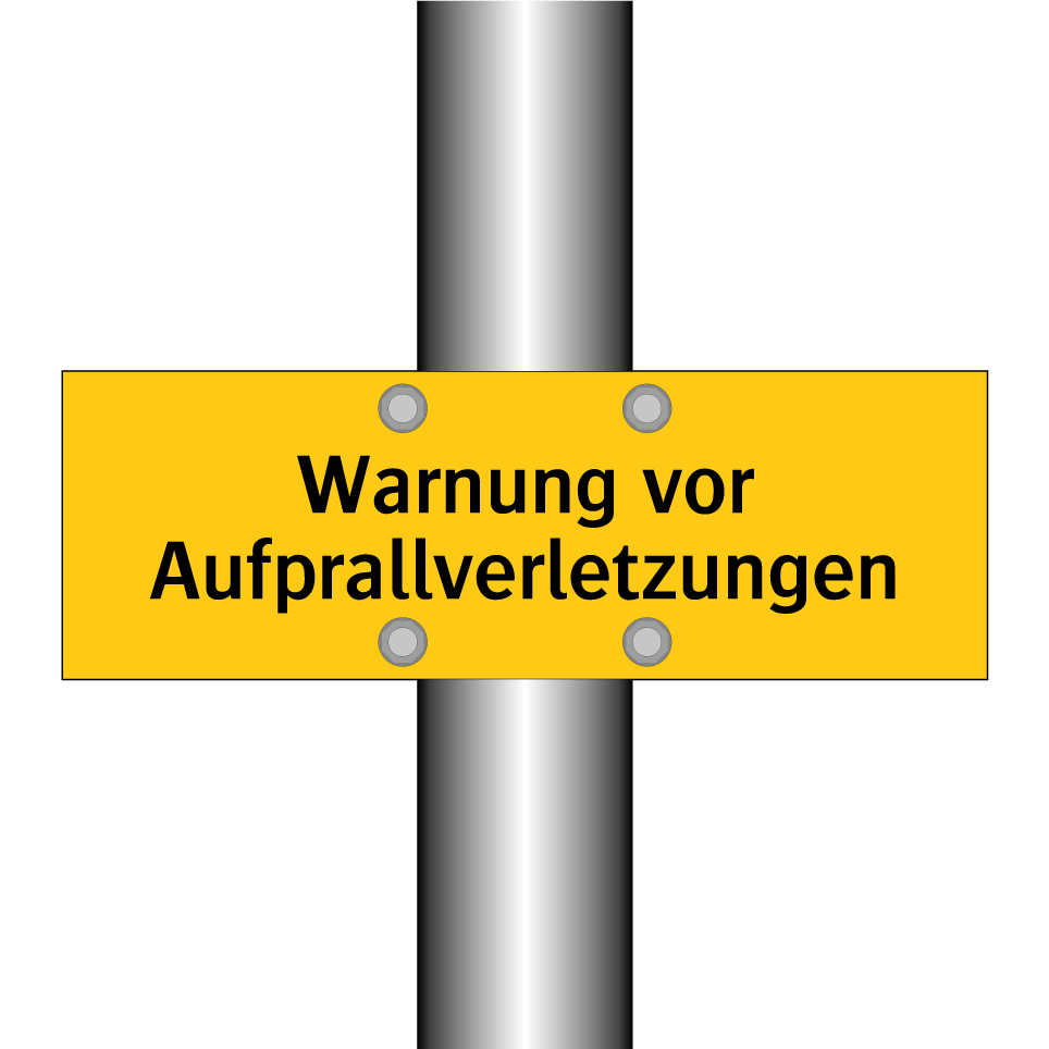 Warnung vor Aufprallverletzungen