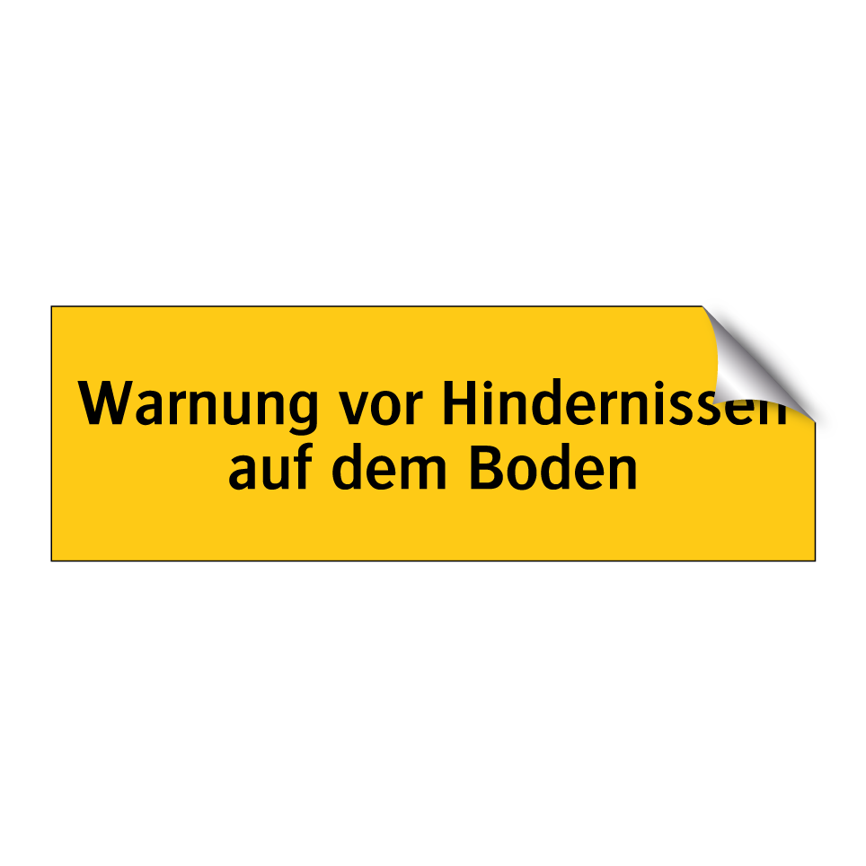 Warnung vor Hindernissen auf dem Boden
