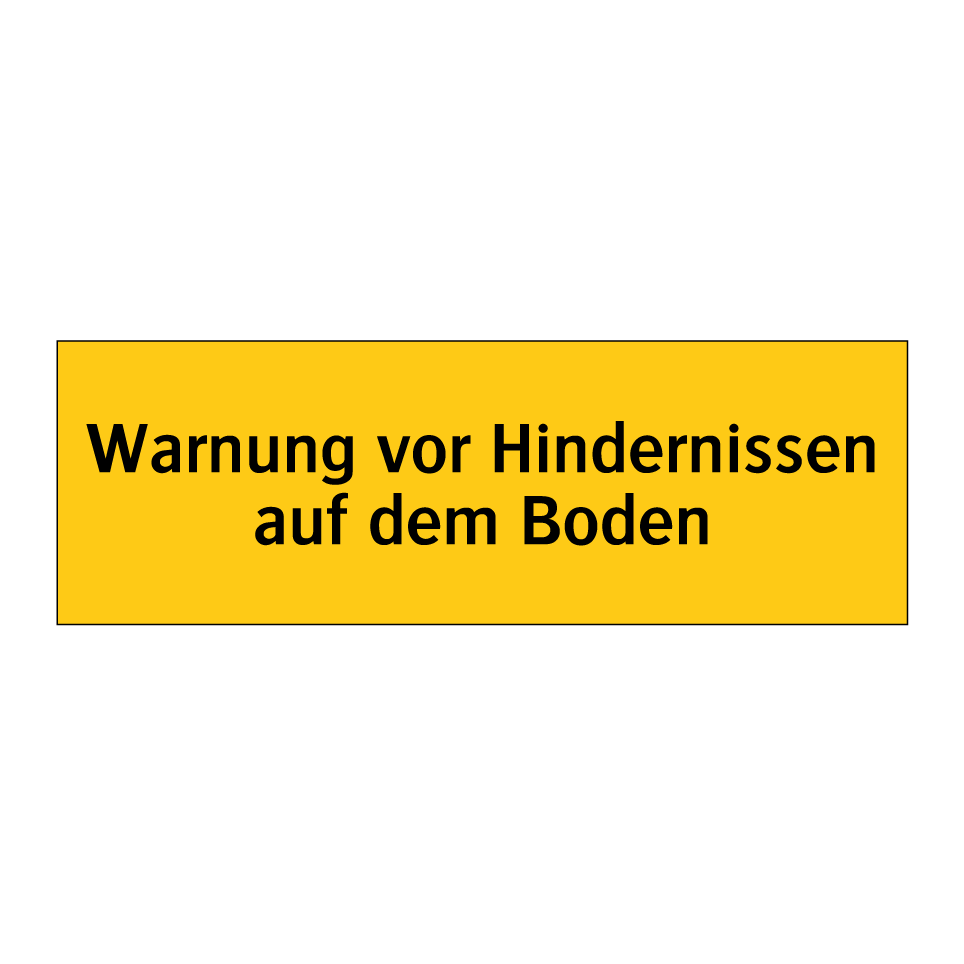 Warnung vor Hindernissen auf dem Boden
