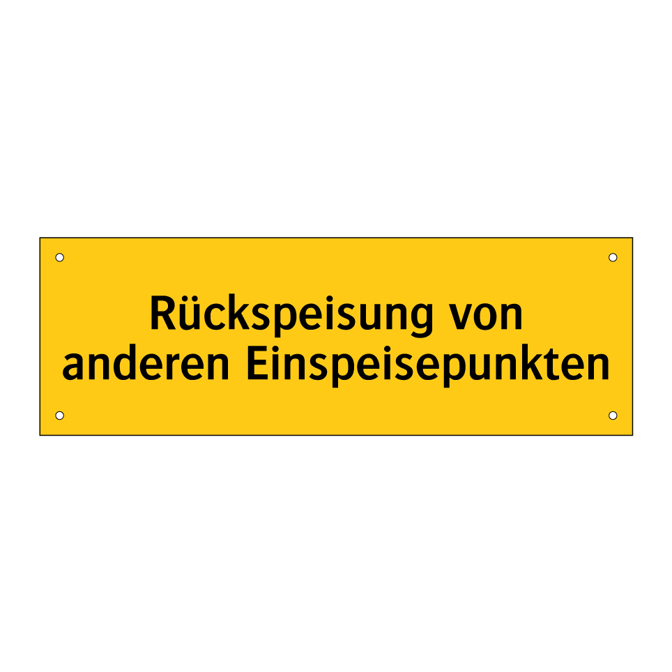 Rückspeisung von anderen Einspeisepunkten