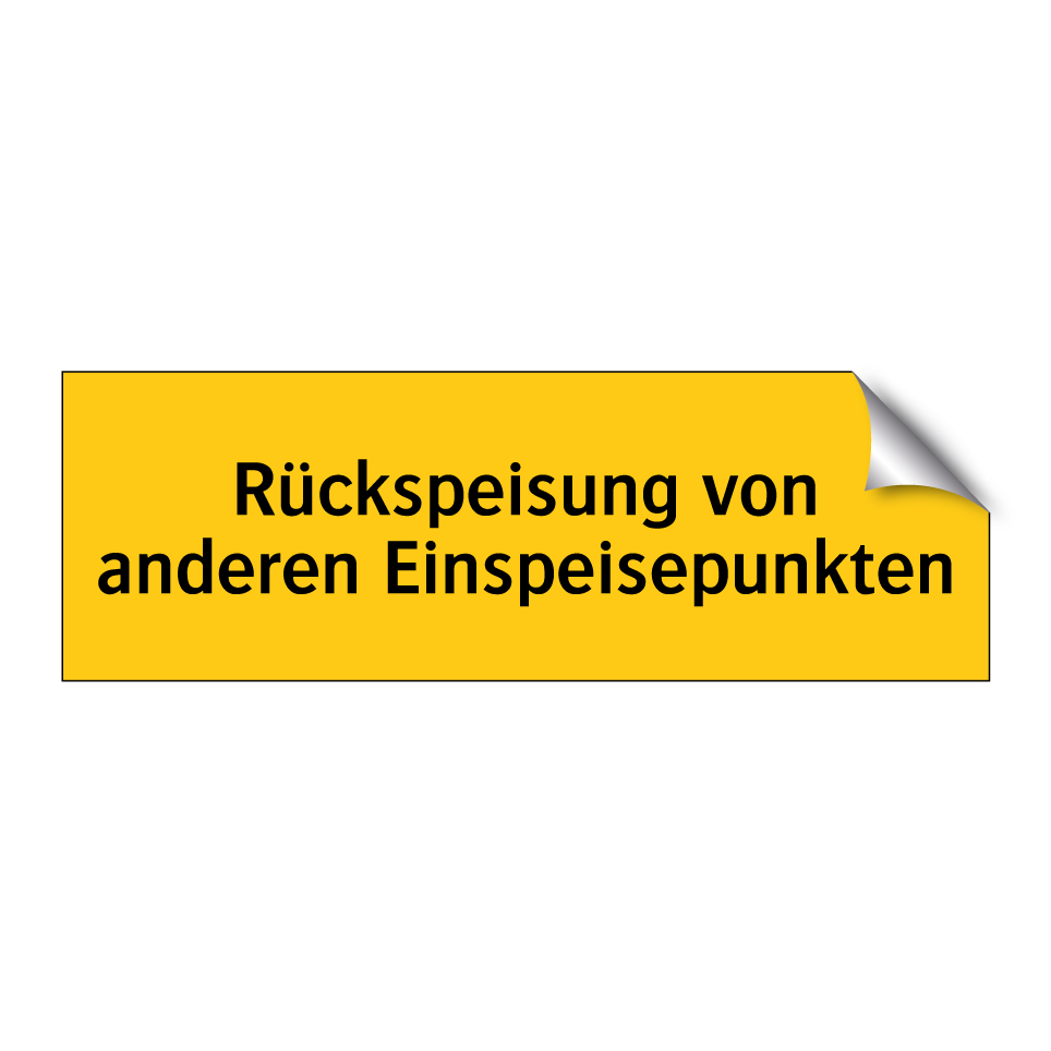Rückspeisung von anderen Einspeisepunkten
