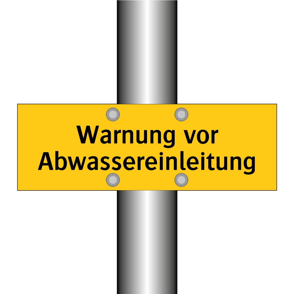 Warnung vor Abwassereinleitung