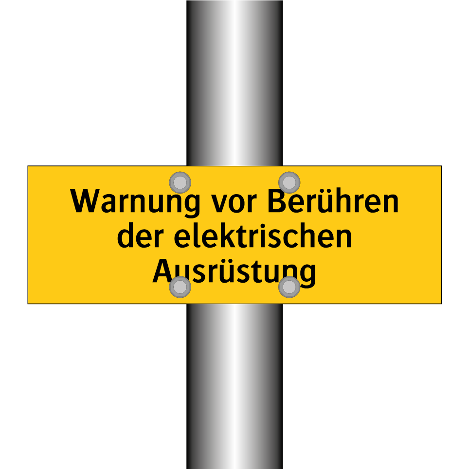 Warnung vor Berühren der elektrischen Ausrüstung