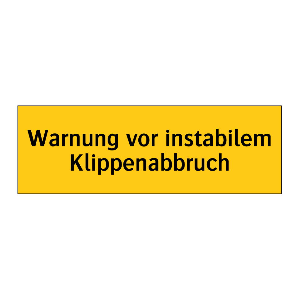 Warnung vor instabilem Klippenabbruch