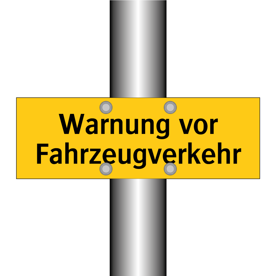 Warnung vor Fahrzeugverkehr