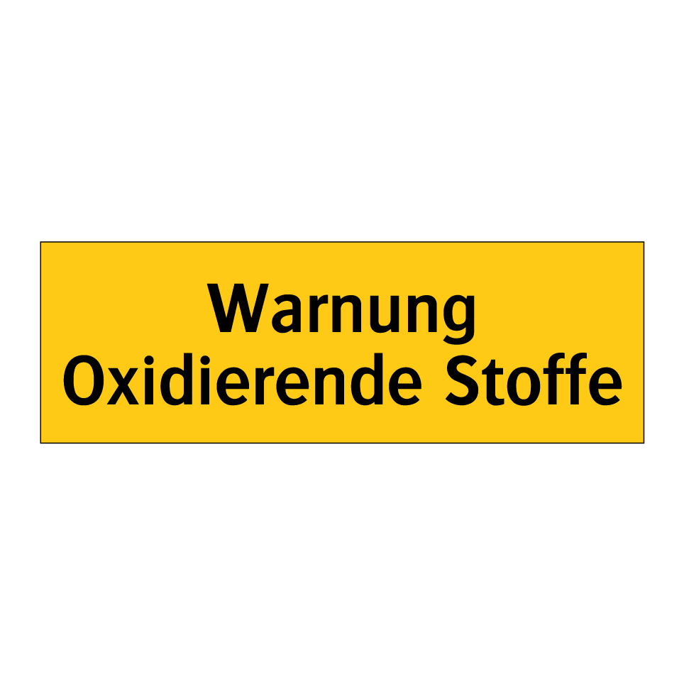Warnung Oxidierende Stoffe
