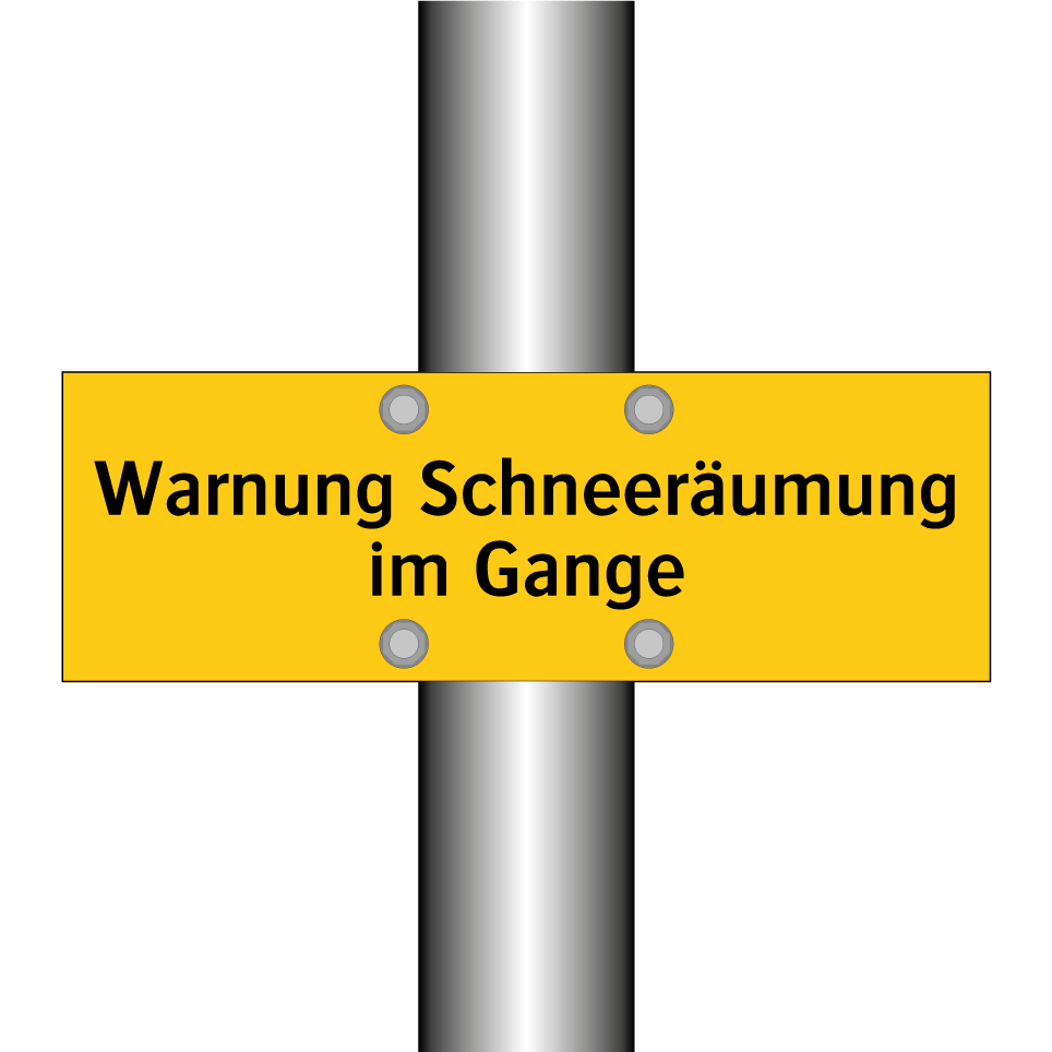 Warnung Schneeräumung im Gange