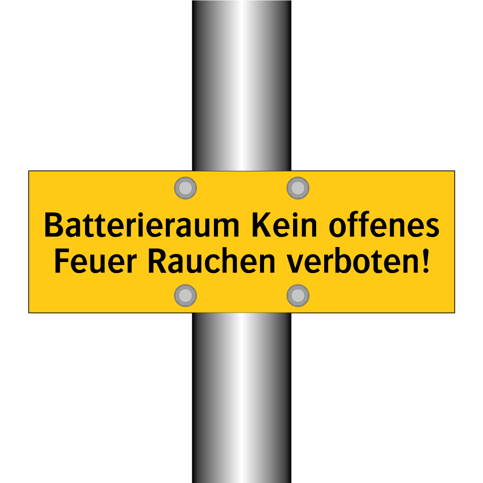 Batterieraum Kein offenes Feuer Rauchen verboten!