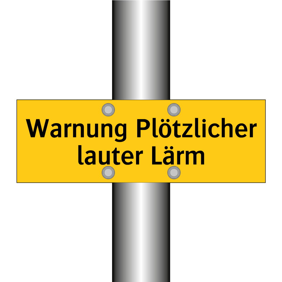 Warnung Plötzlicher lauter Lärm