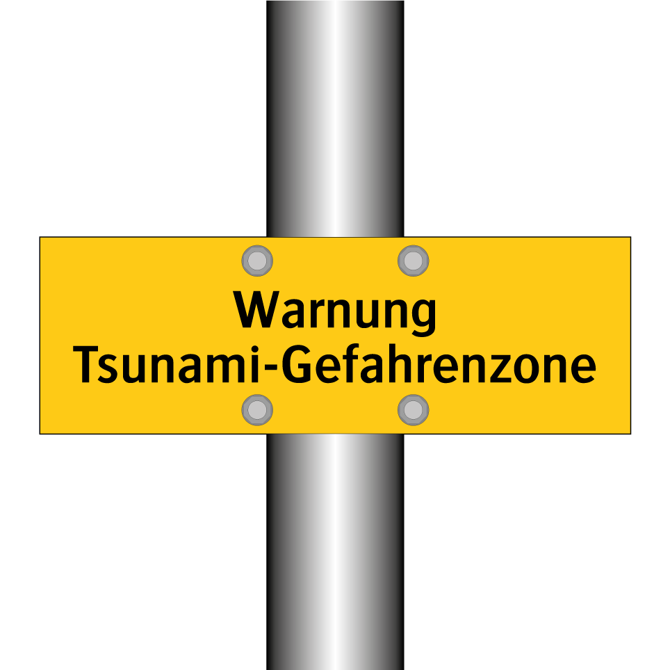 Warnung Tsunami-Gefahrenzone