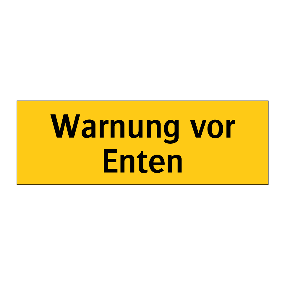 Warnung vor Enten