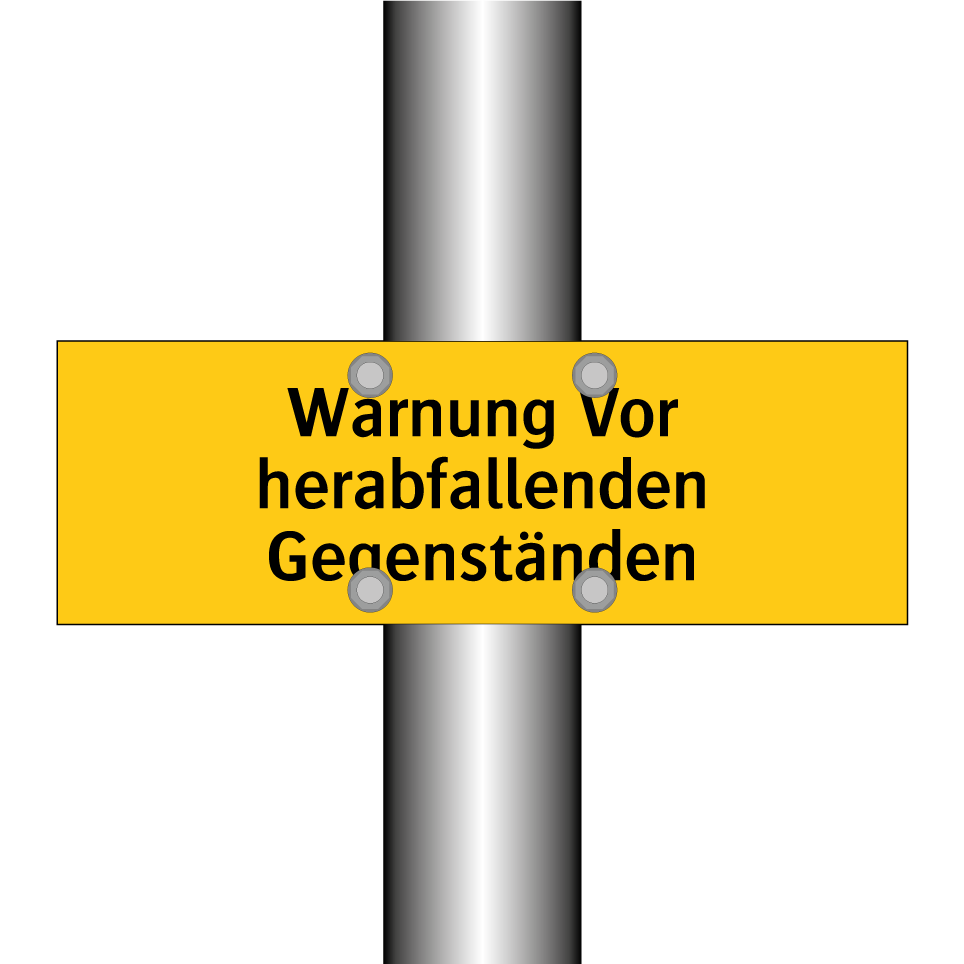 Warnung Vor herabfallenden Gegenständen