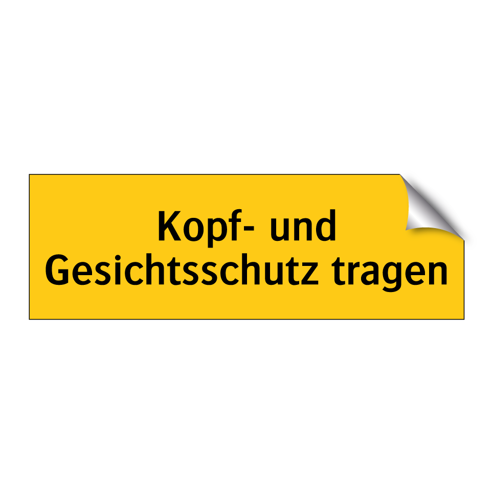 Kopf- und Gesichtsschutz tragen