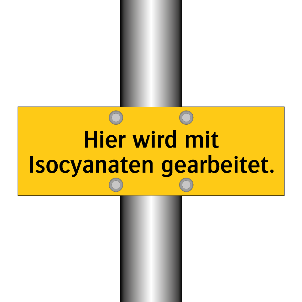 Hier wird mit Isocyanaten gearbeitet.
