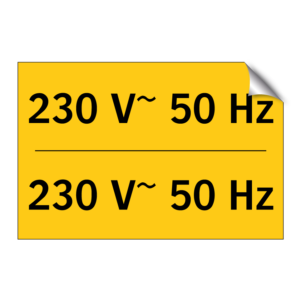 230 V~ 50 Hz - 230 V~ 50 Hz