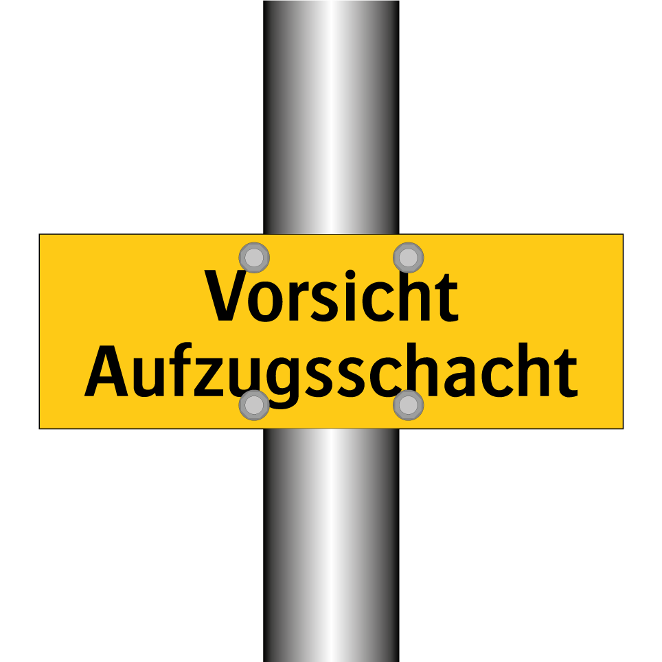 Vorsicht Aufzugsschacht