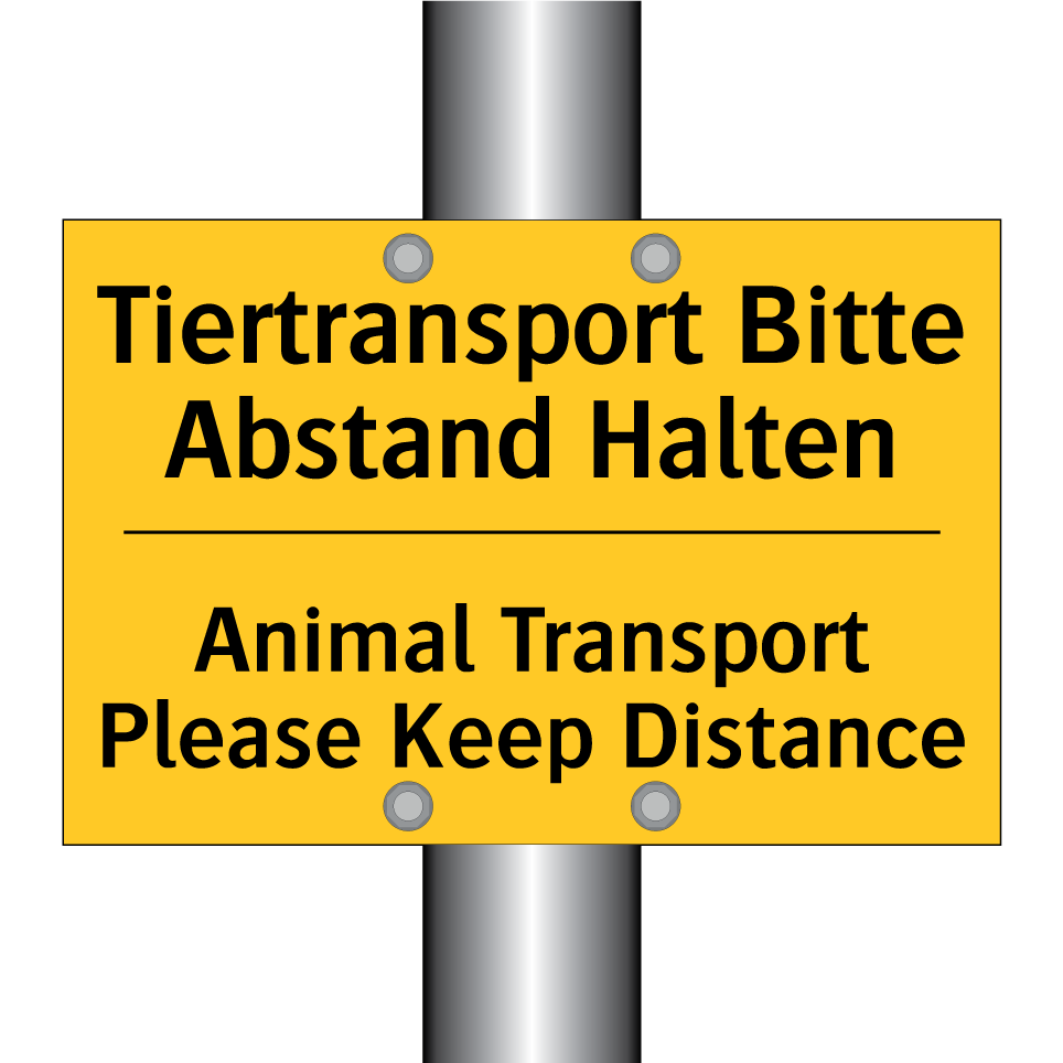Tiertransport Bitte Abstand Halten/.../ - Animal Transport Please Keep Distance/.../