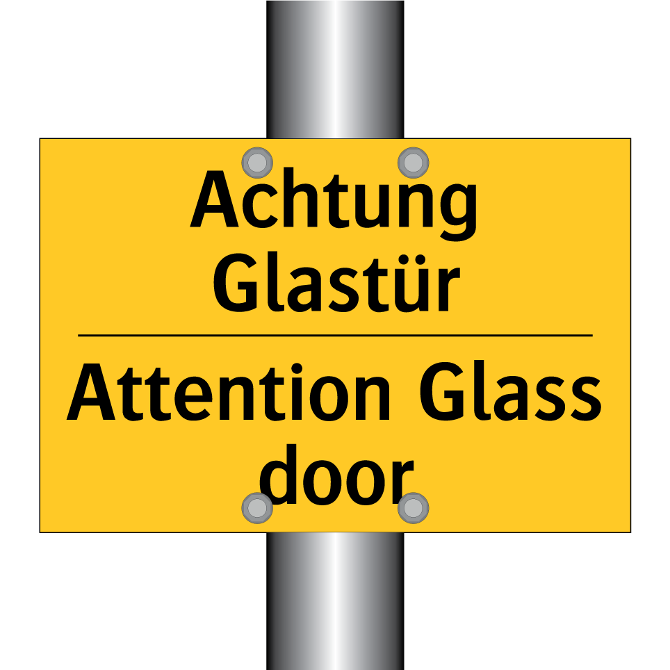 Achtung Glastür - Attention Glass door