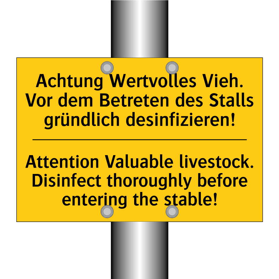 Achtung Wertvolles Vieh. Vor dem /.../ - Attention Valuable livestock. /.../