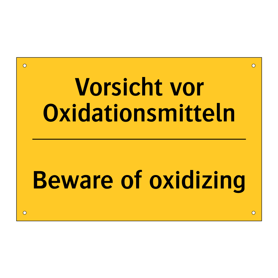 Vorsicht vor Oxidationsmitteln - Beware of oxidizing