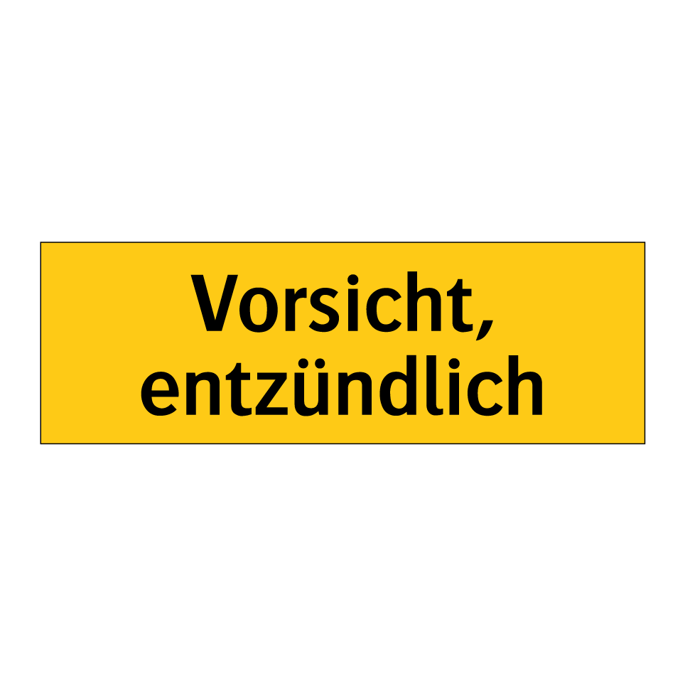 Vorsicht, entzündlich