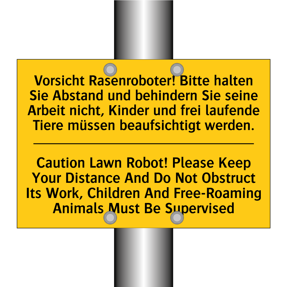 Vorsicht Rasenroboter! Bitte halten /.../ - Caution Lawn Robot! Please Keep /.../