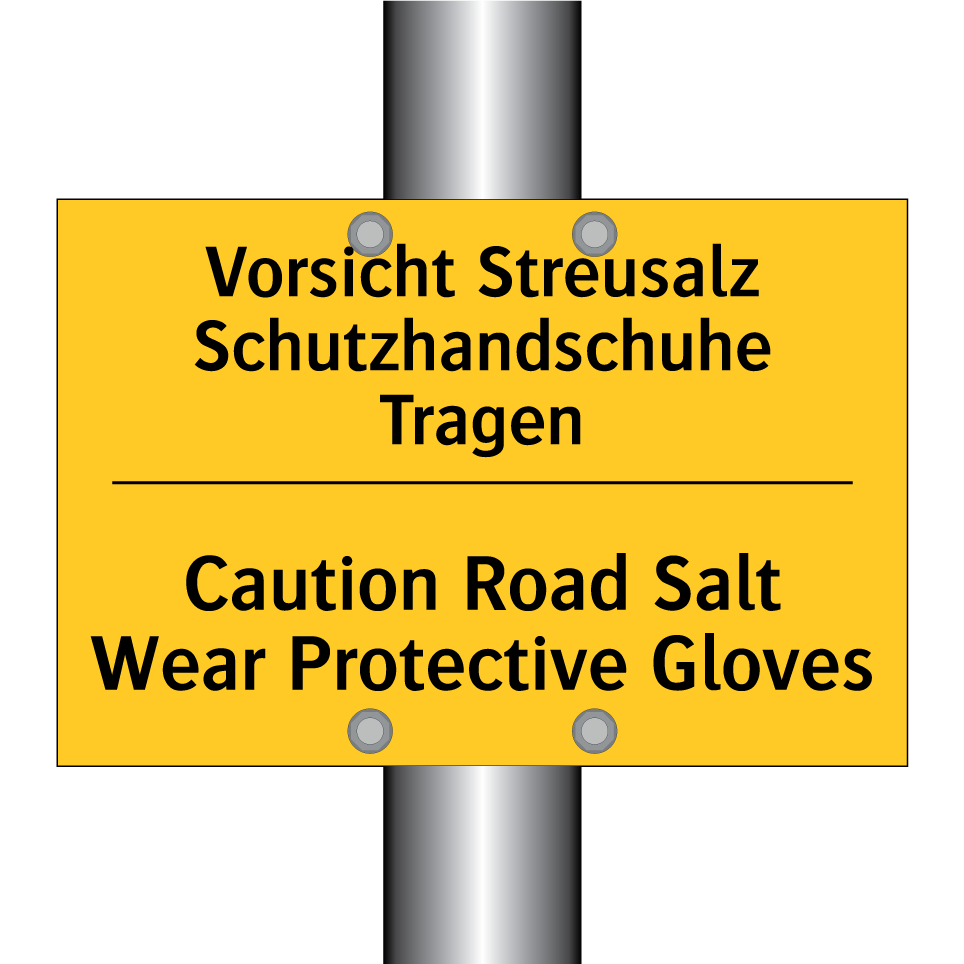 Vorsicht Streusalz Schutzhandschuhe /.../ - Caution Road Salt Wear Protective /.../