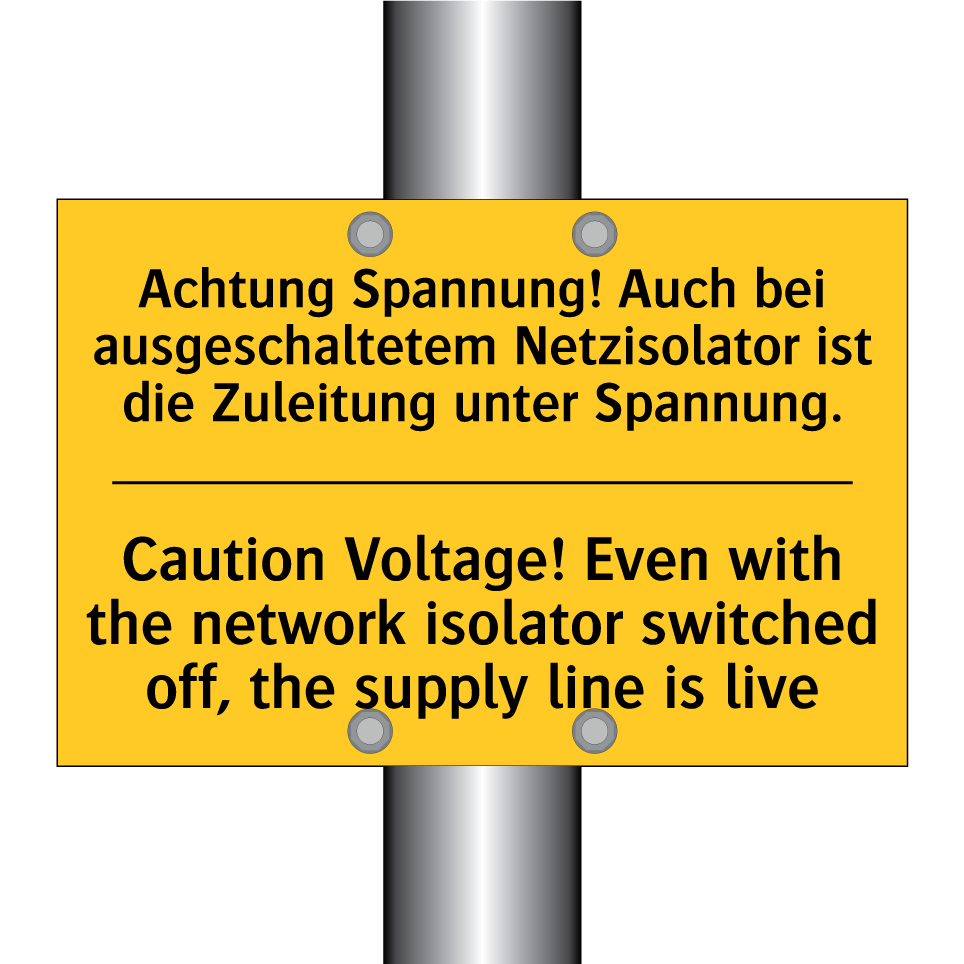 Achtung Spannung! Auch bei ausgeschaltetem /.../ - Caution Voltage! Even with the /.../