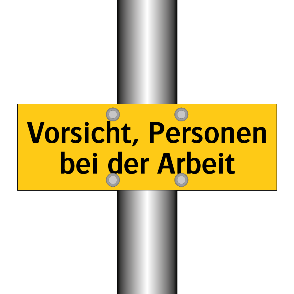 Vorsicht, Personen bei der Arbeit