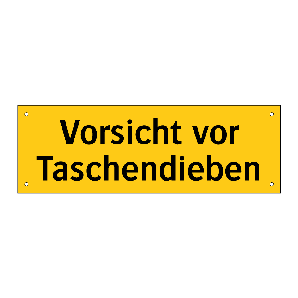 Vorsicht vor Taschendieben