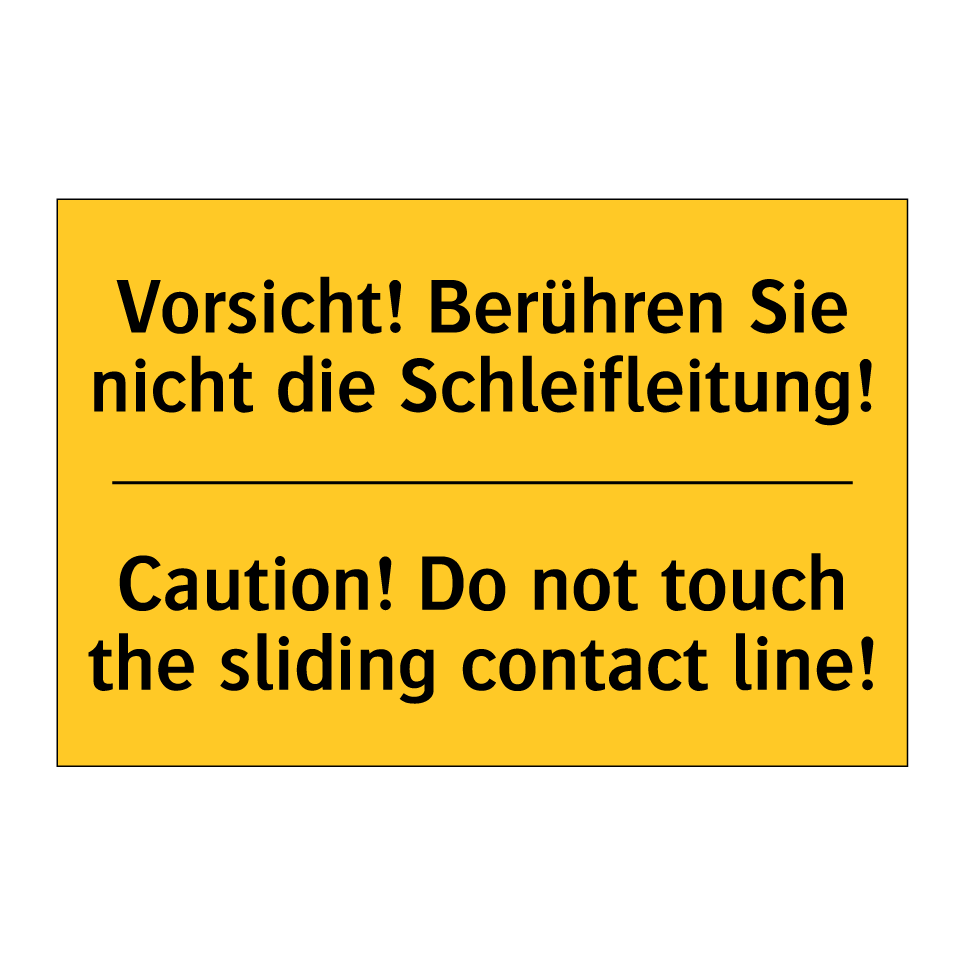Vorsicht! Berühren Sie nicht die /.../ - Caution! Do not touch the sliding /.../