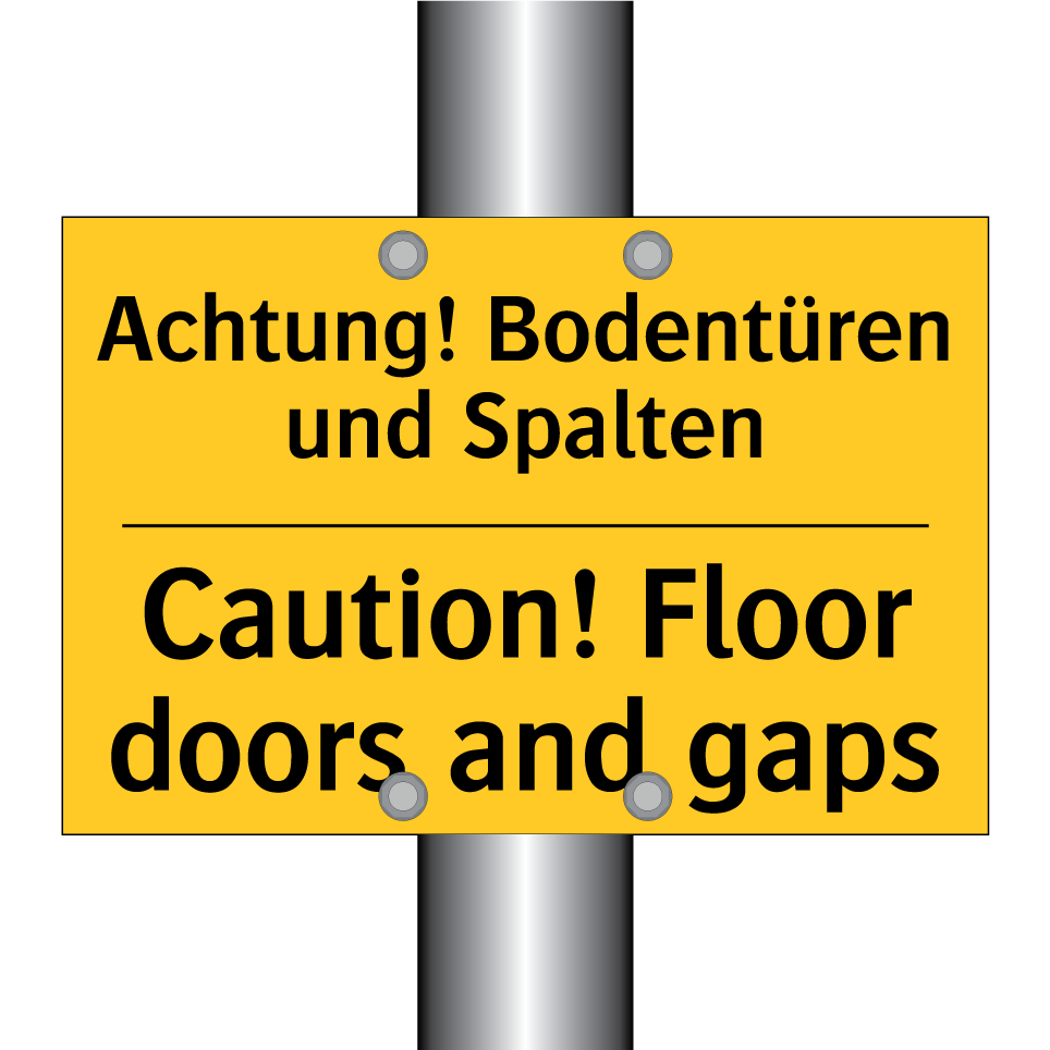 Achtung! Bodentüren und Spalten/.../ - Caution! Floor doors and gaps