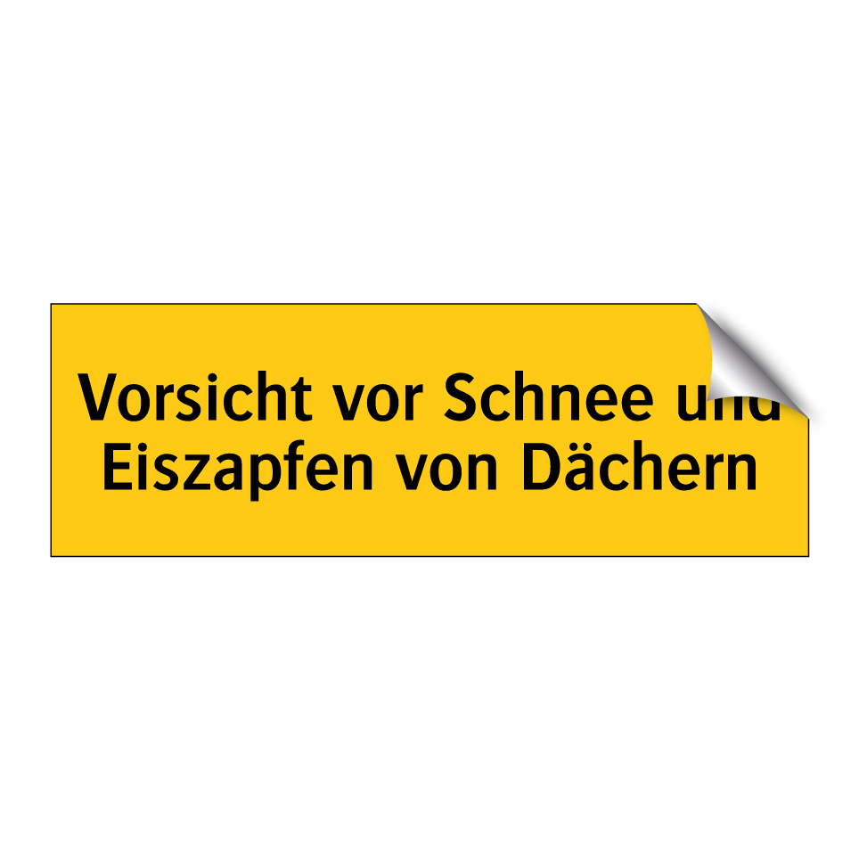 Vorsicht vor Schnee und Eiszapfen von Dächern