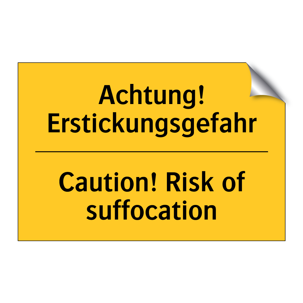 Achtung! Erstickungsgefahr - Caution! Risk of suffocation