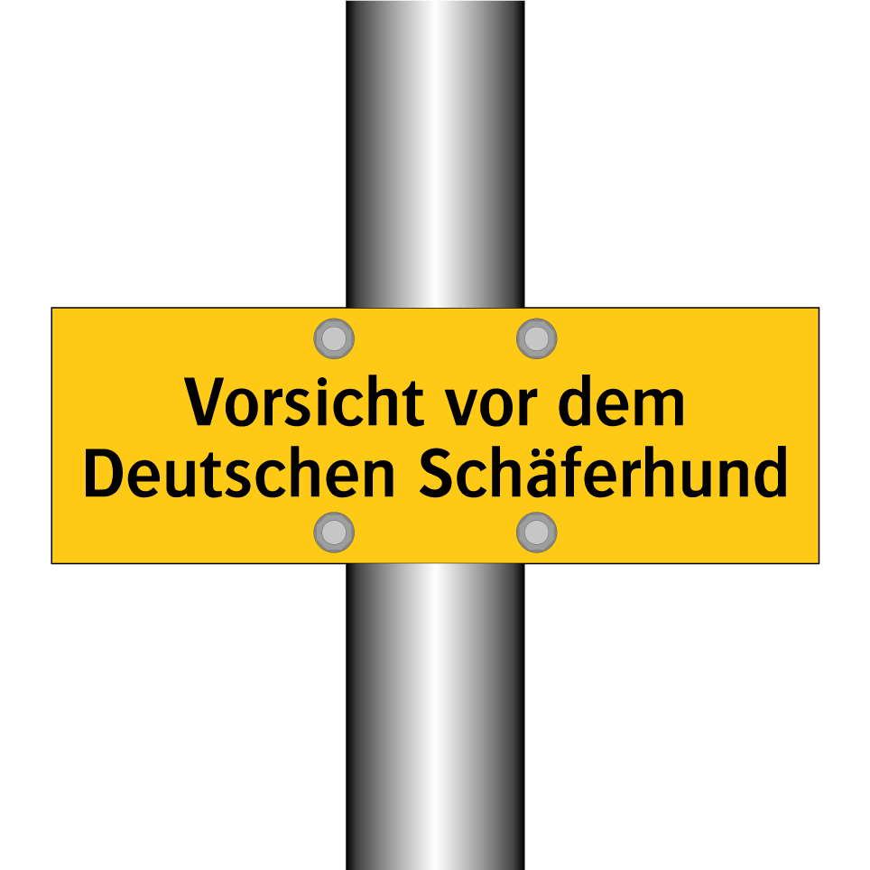 Vorsicht vor dem Deutschen Schäferhund