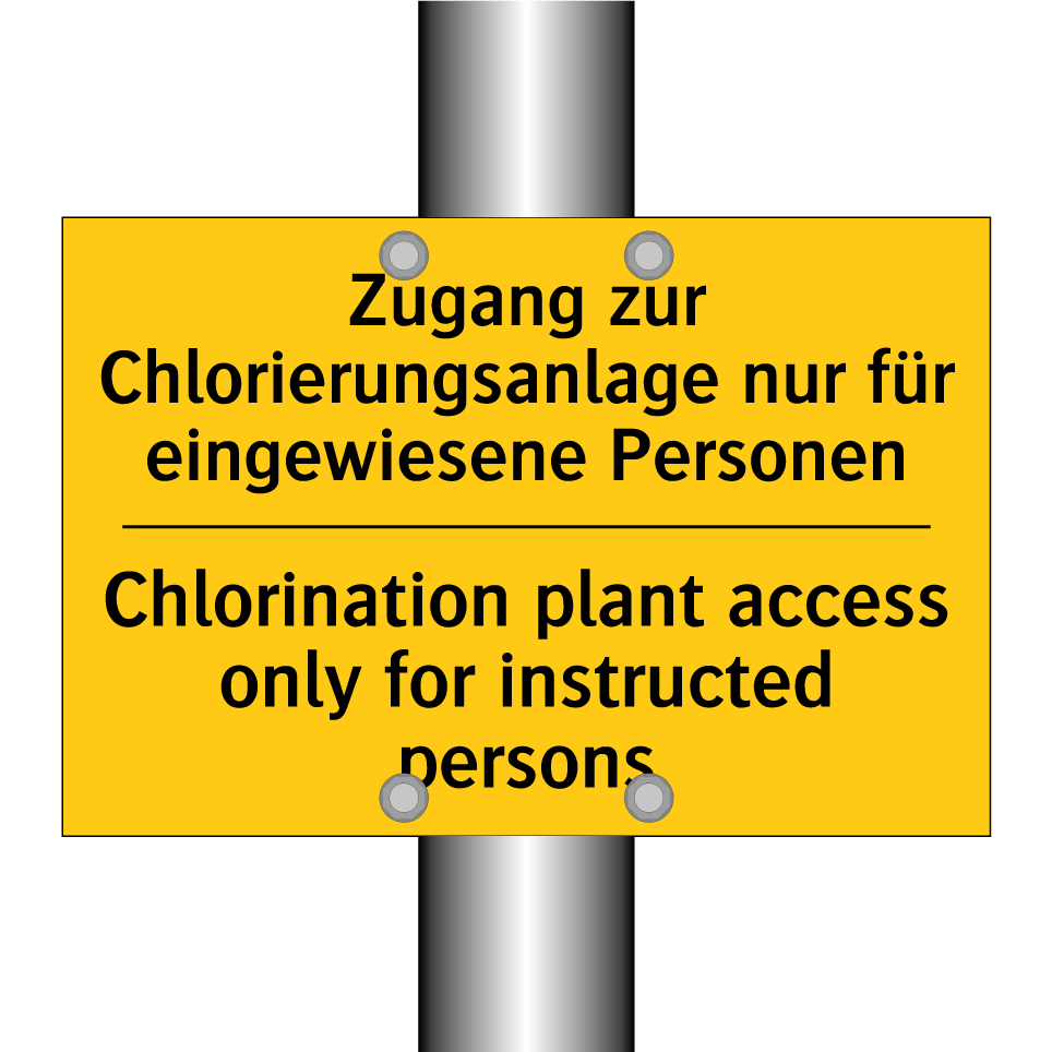 Zugang zur Chlorierungsanlage /.../ - Chlorination plant access only /.../
