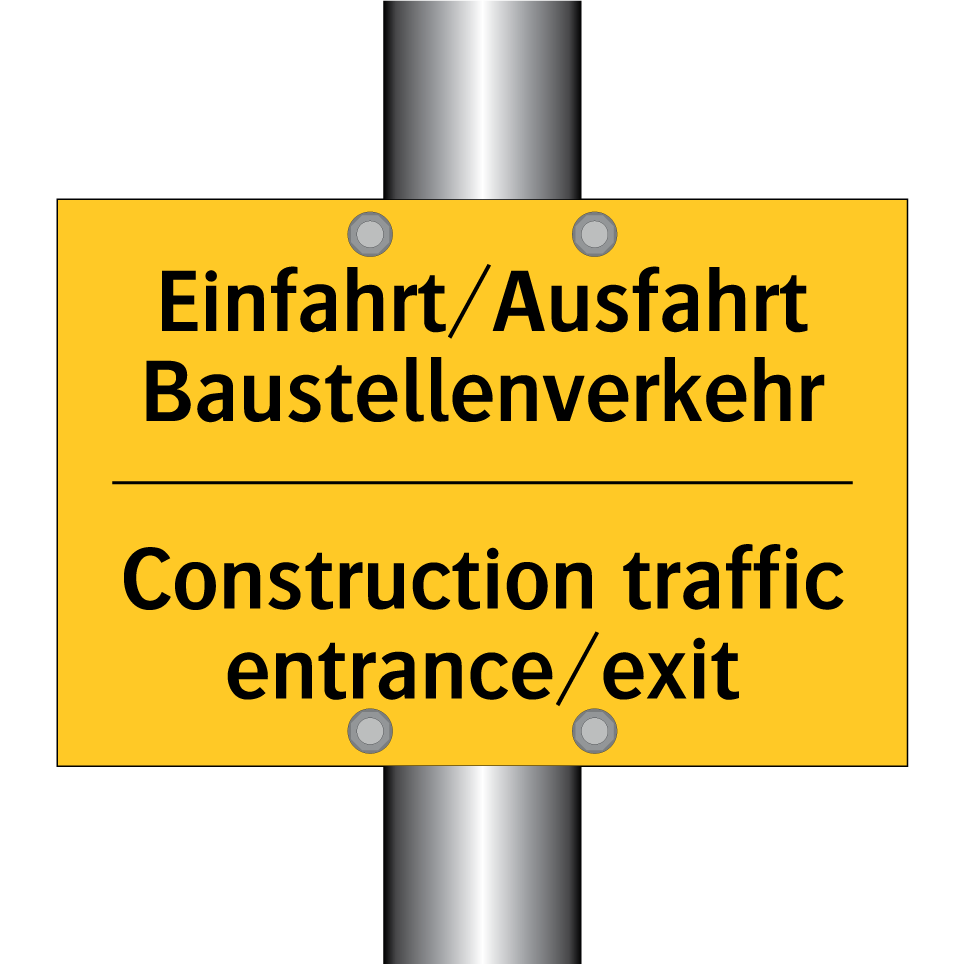Einfahrt/Ausfahrt Baustellenverkehr/.../ - Construction traffic entrance/exit/.../