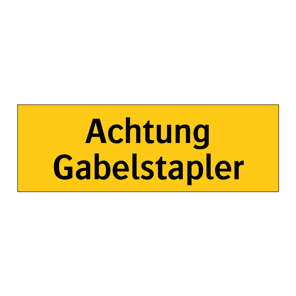 Achtung Gabelstapler