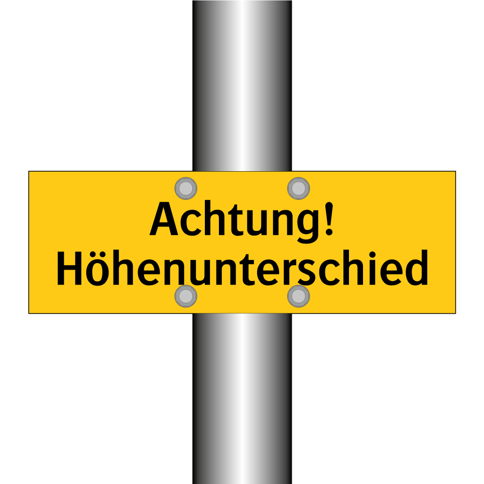Achtung! Höhenunterschied