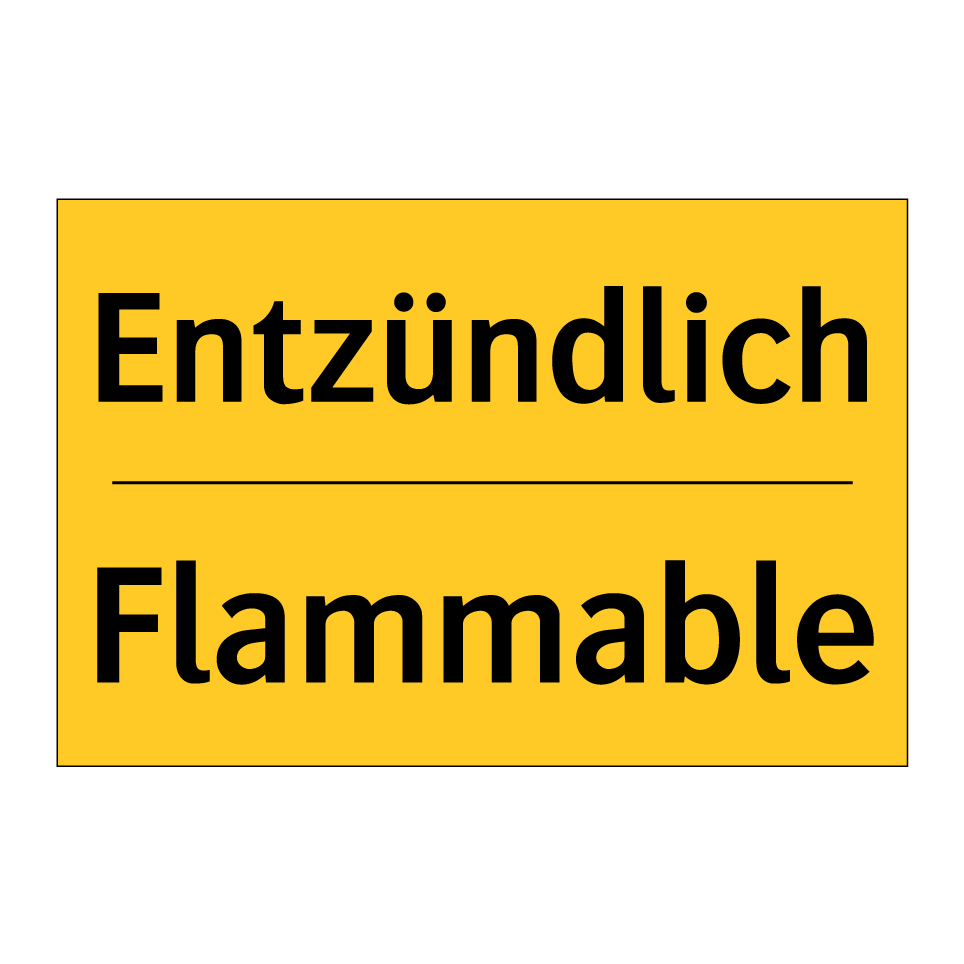Entzündlich - Flammable