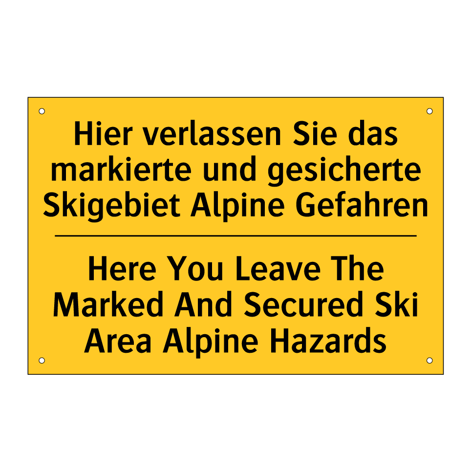 Hier verlassen Sie das markierte /.../ - Here You Leave The Marked And /.../