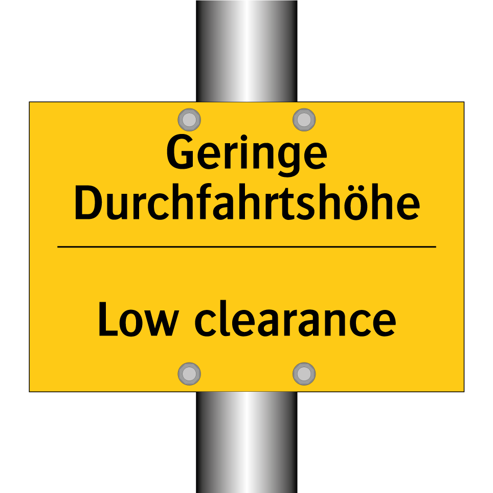 Geringe Durchfahrtshöhe - Low clearance