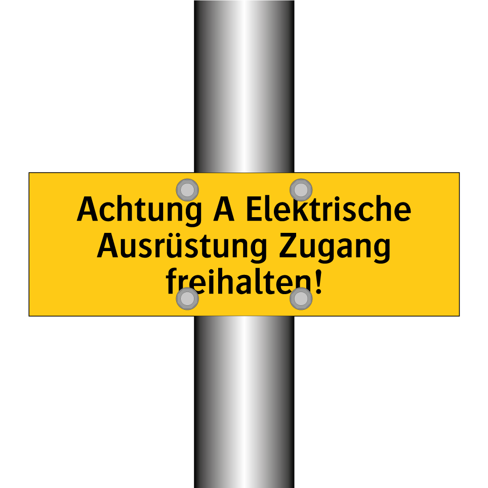 Achtung A Elektrische Ausrüstung Zugang freihalten!