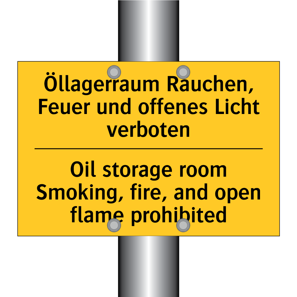 Öllagerraum Rauchen, Feuer und /.../ - Oil storage room Smoking, fire, /.../