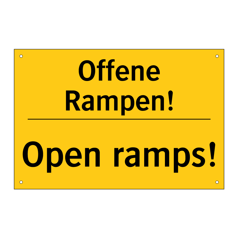 Offene Rampen! - Open ramps!