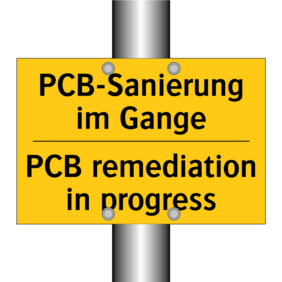 PCB-Sanierung im Gange - PCB remediation in progress