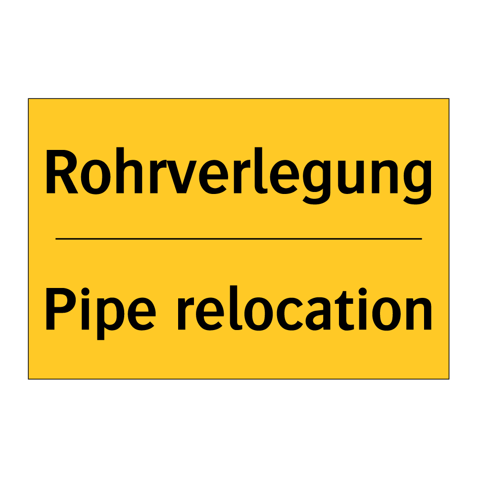 Rohrverlegung - Pipe relocation