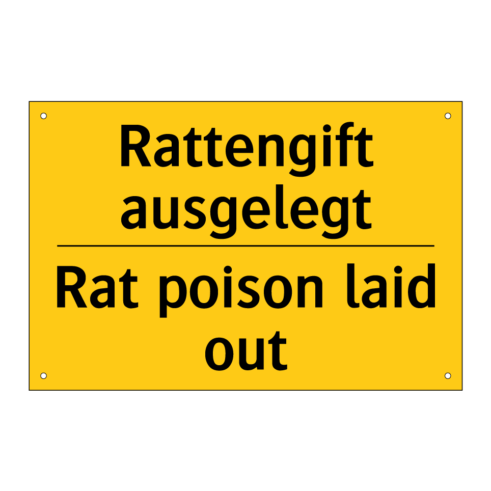 Rattengift ausgelegt - Rat poison laid out